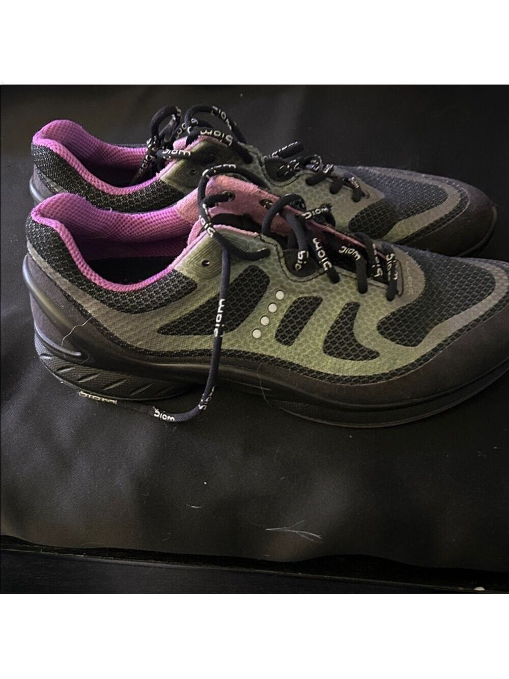 Ecco Black and Pink Athletic Shoes